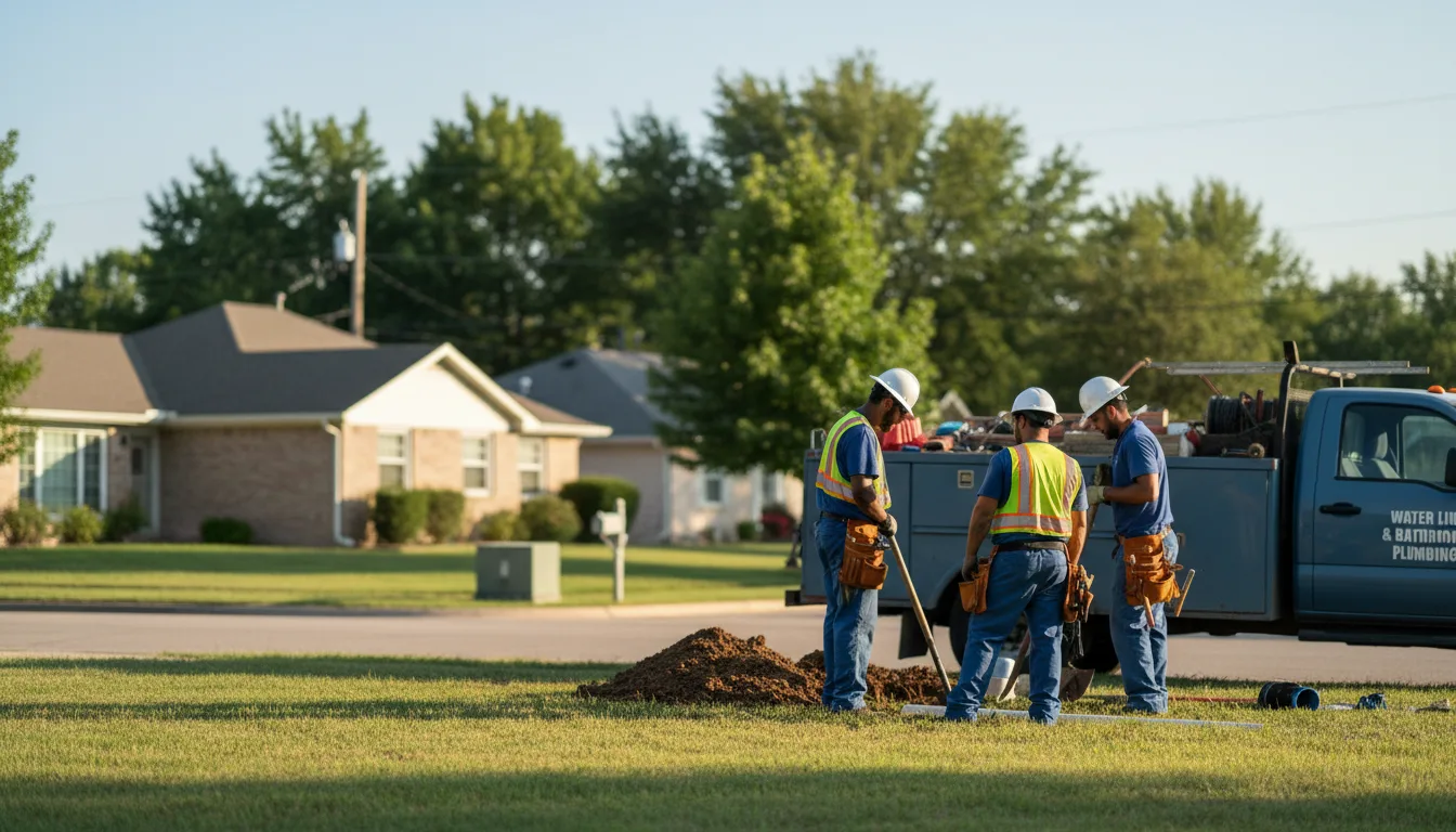 Residential water line and bathroom plumbing service in Mora, NM